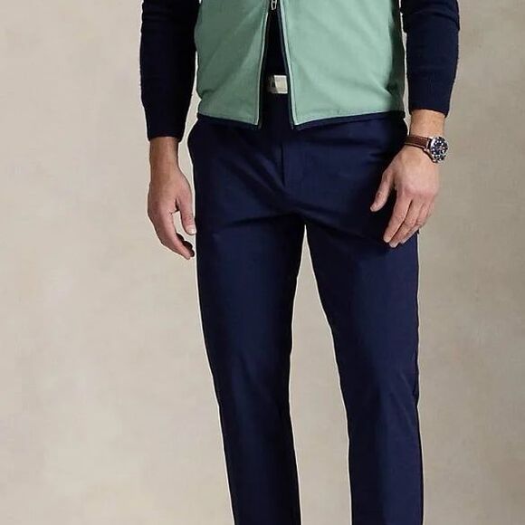 NWT!! Men’s Polo Ralph Lauren Performance Pants New 33 x 30 Navy Blue fitted - Picture 1 of 10